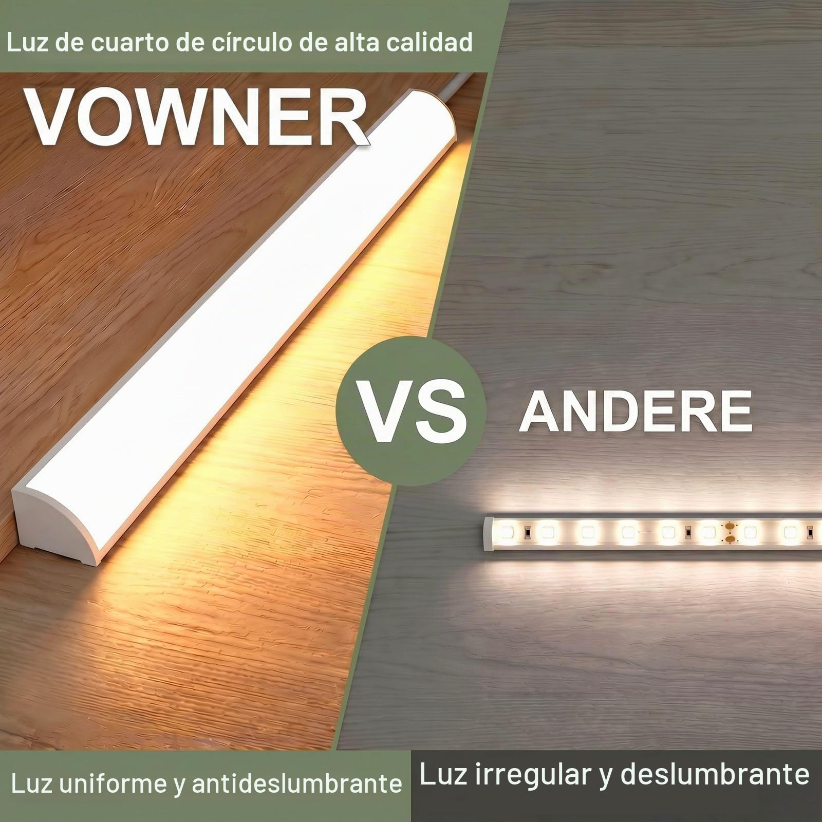 VOWNER Muebles de TV 240cm, Armario para TV con Puertas de Vidrio y Estantes, Mueble Salón con Luz LED Integrada para TV hasta 50 Pulgadas, Gabinete de Almacenamiento Moderno (Verde, 4PCS)