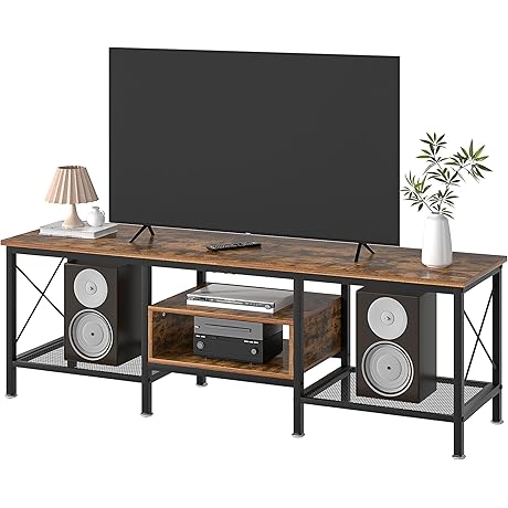 VECELO Industrial TV Stand for 70 Inch Television