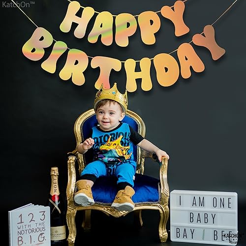 Miniatura 5 de Happt Birthday - Bandera iridiscente, color dorado