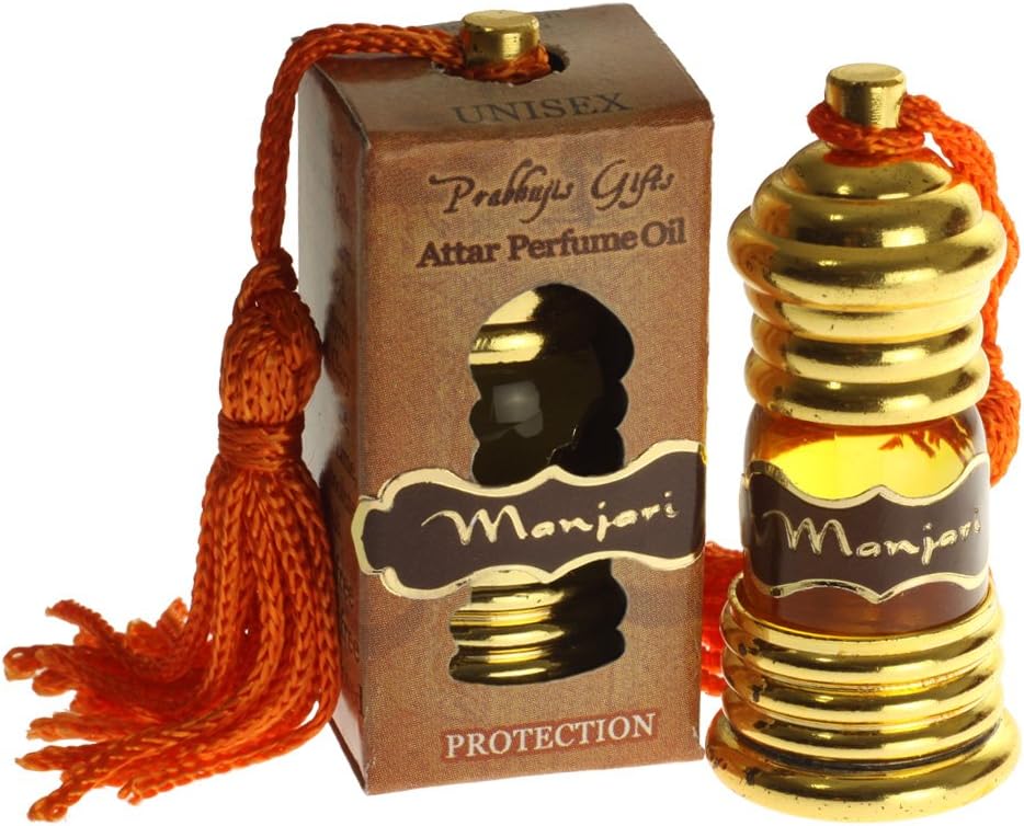 Prabhuji's Gifts Attar Oil Manjari - Body Blended with Essential Oils - Vegan for Women & Men - Arabian Fragrance - (3mL)