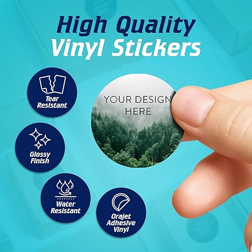 Vista 88 de DayStar Custom Signs & Design - 100 adhesivos de vinilo personalizables, con texto, imagen, diseño y logotipo; adhesivos para logotipo de embalaje