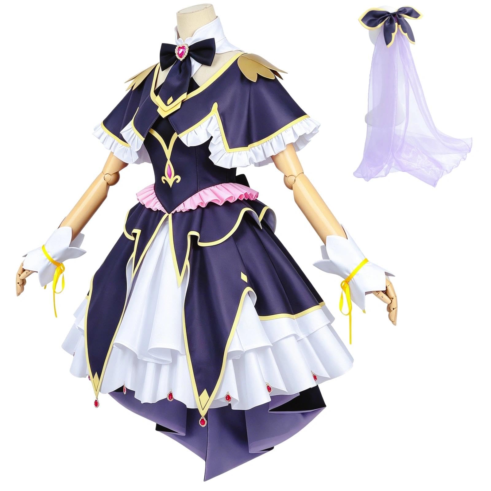 Halloween Kostüm für Erwachsene, Karneval Rollenspiel Cosplay Komplettset – Moriya Ruruka Stil