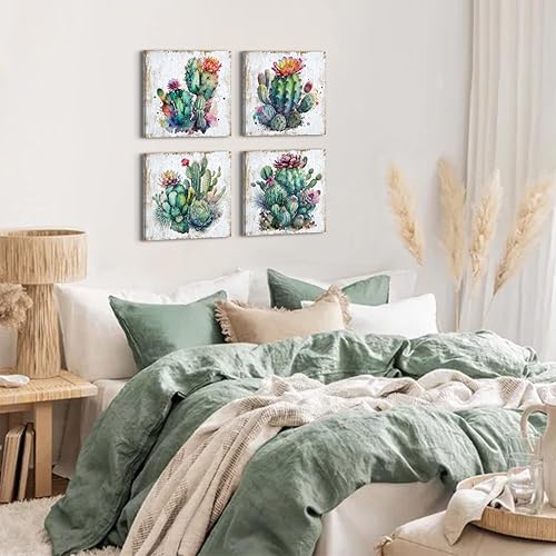 Miniatura 4 de AIYISU Arte de pared de lienzo de cactus suculento, imágenes de plantas verdes, bohemio, impresiones sobre lienzo, carteles, pinturas botánicas