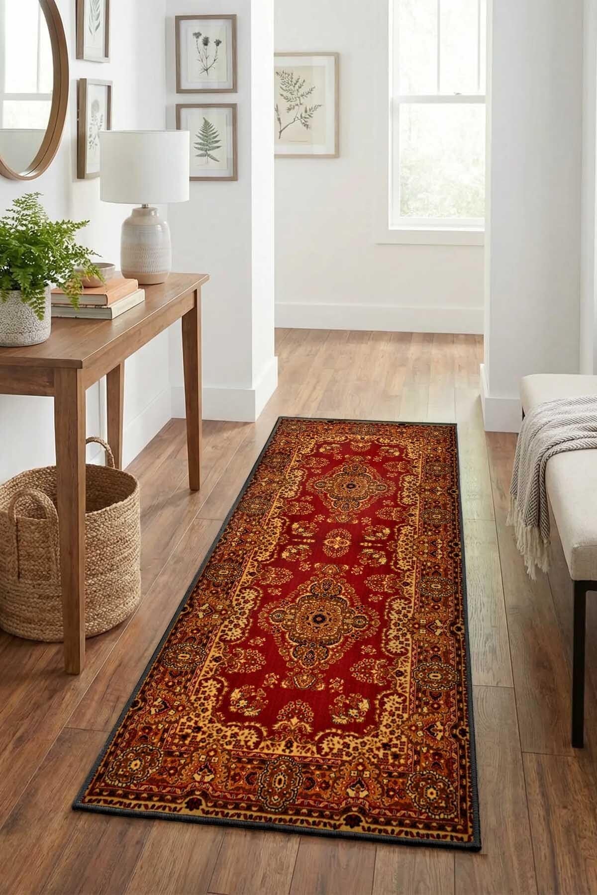 Monnhein Kahve Yolluk A-6 - Yıkanabilir, Kaymaz Taban, Dijital Baskılı, Leke Tutmaz, İnce Hav, Modern Koridor, Mutfak, Antre ve Salon için Dekoratif Yolluk