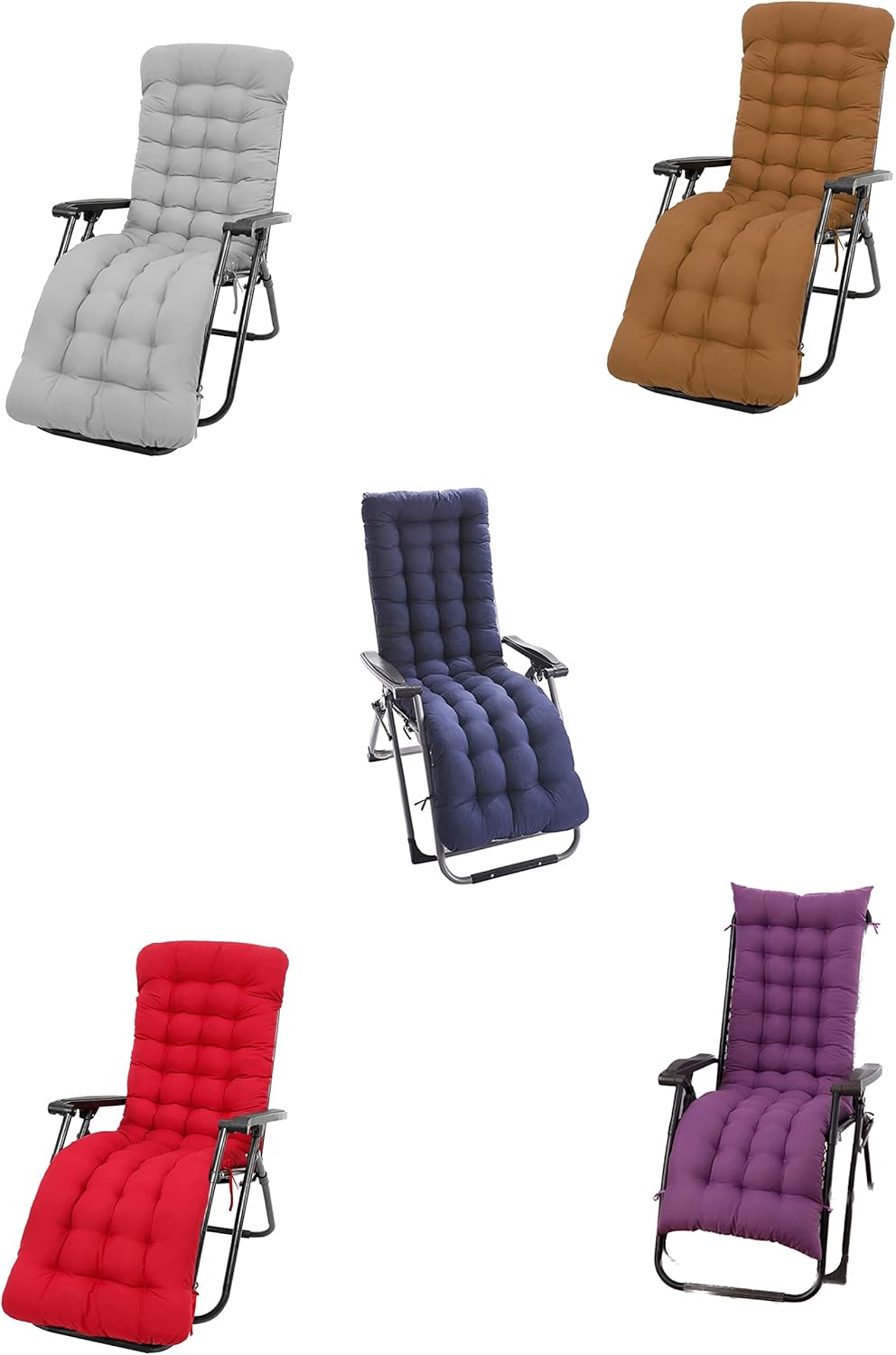 PRACHY Year round Recliner Cushion, Rocking chair cushion, thickened chair cushion Rattan chair, zero gravity seat cushion, sofa cushion, tatami mat mat, bay window mat, (Choose any two pieces)