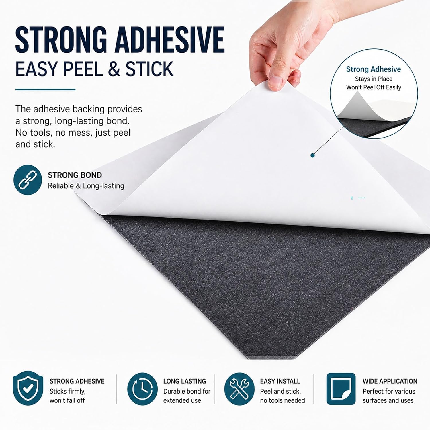2 Pack Self-Adhesive Rubber Pad Sheet, 6 x 6 inches, Rubber Gasket Sheet Black 1/8 Thick 6X6 inch