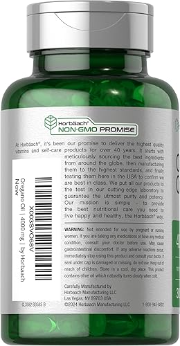 Miniatura 3 de Horbäach Aceite de orégano | 4000 mg | 300 cápsulas de gel suave | Pastillas de Carvacrol de origen natural | Suplemento de extracto sin OMG y sin