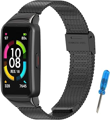 SenMore Cinturino Compatibile per Huawei Band 6 \u0026 Honor Band 6 Cinturino in  Acciaio Inossidabile Cinturino di Ricambio Impermeabile Accessori per  Orologi Honor Band 6 \u0026 Huawei Band 6(No Host)(Nero) : Amazon.it: Elettronica