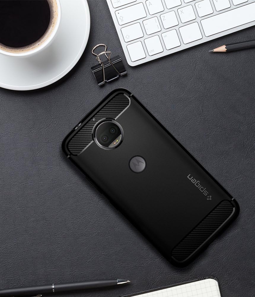 Spigen Rugged Armor Designed for Motorola Moto G5S Plus Case (2017) - Black