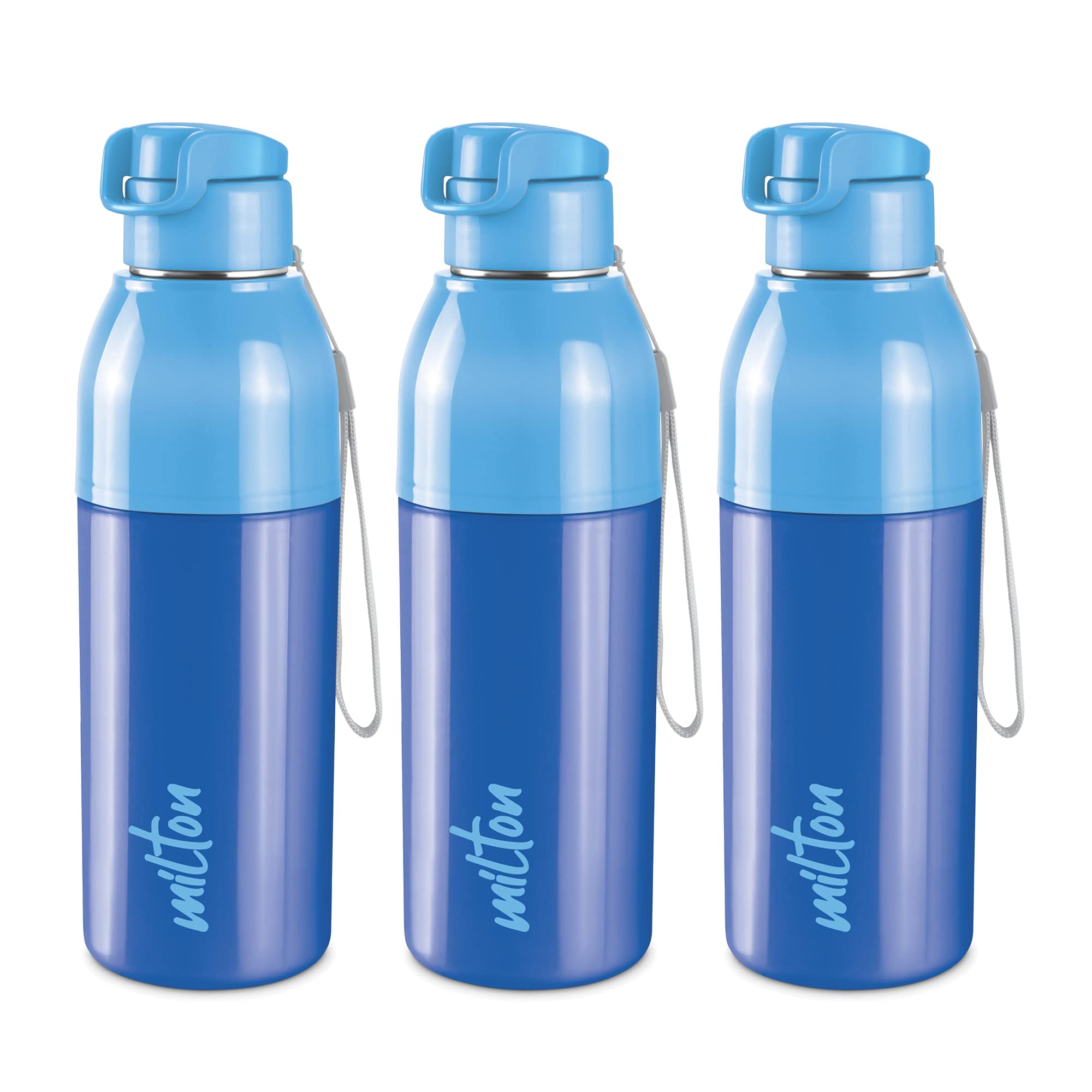 Milton Steel Convey 600 Insulated Inner Stainless Steel Water Bottle, Set of 3, 520 ml Each, Blue | Leak Proof | BPA Free | Hot or Cold for Hours | Office | Gym | Hiking | Treking | Travel Bottle (B09DLBJCVF) Amazon Price History, Amazon Price Tracker