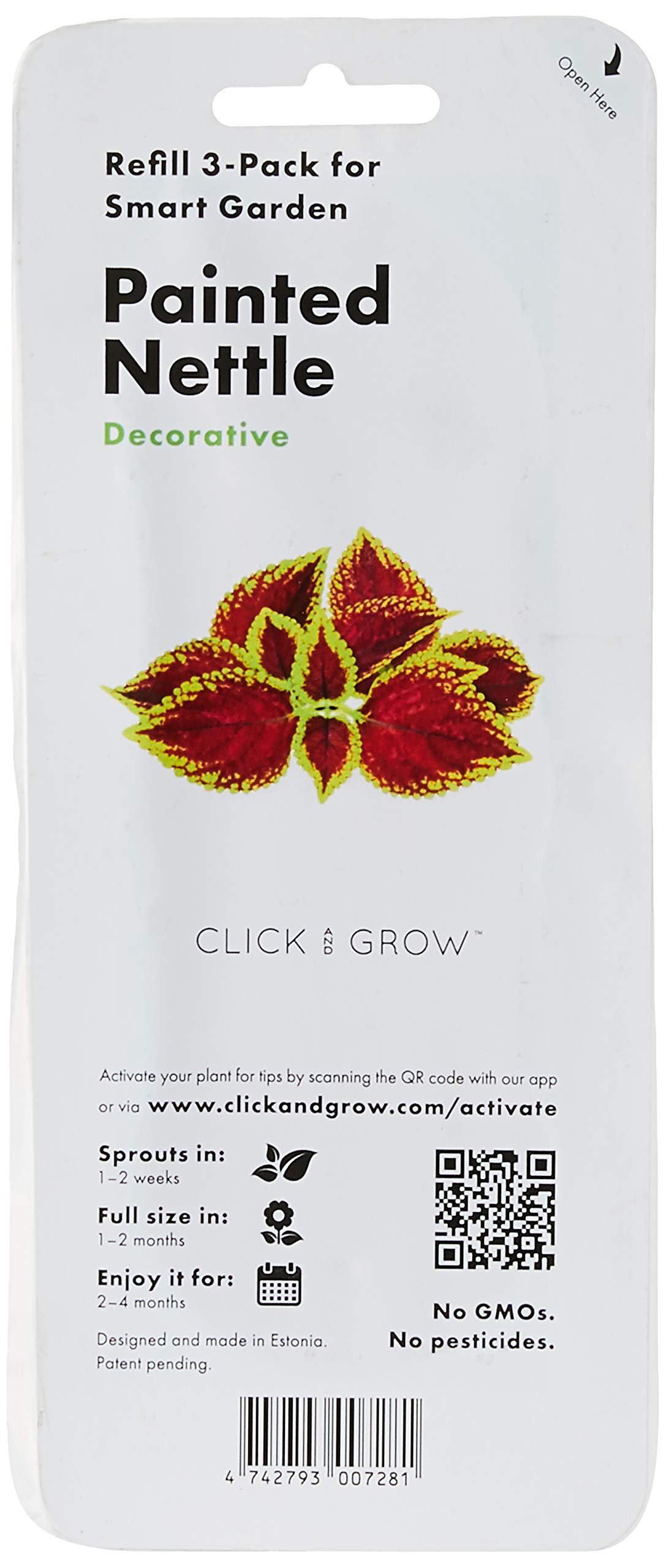 Click and GrowSmart Garden Painted Nettle Plant Pods, 3-Pack