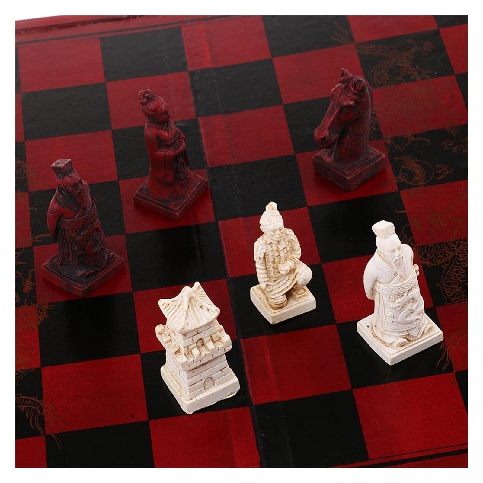 Juego de ajedrez Chino Piezas de ajedrez de Guerrero de Terracota Ajedrez