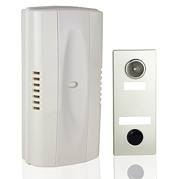 Newhouse Hardware MC145S Doorbell Chime with Viewer for Apartments and Homes with Wood Doors, Silver