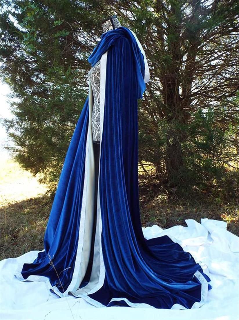 Cape à capuche longue en velours unisexe pour Halloween, Noël, cosplay