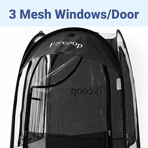 Vista 3 de Tienda de Campaña Deportiva: Cápsula Emergente Portátil Flycoop Resistente al Clima para 1 Persona para Proporcionar Refugio del Viento, la Lluvia