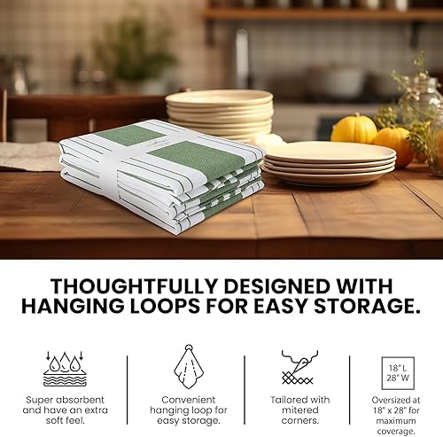 Miniatura 5 de Candy Cottons - Set de 3 trapos de cocina 100% de algodón, clazo pcolgar, plavar y secar platos, se pueden usar como paños de cocina o trapos de