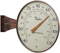 Vista 2 de Termómetro dial de metal Taylor Heritage, 4.25 in, Bronce
