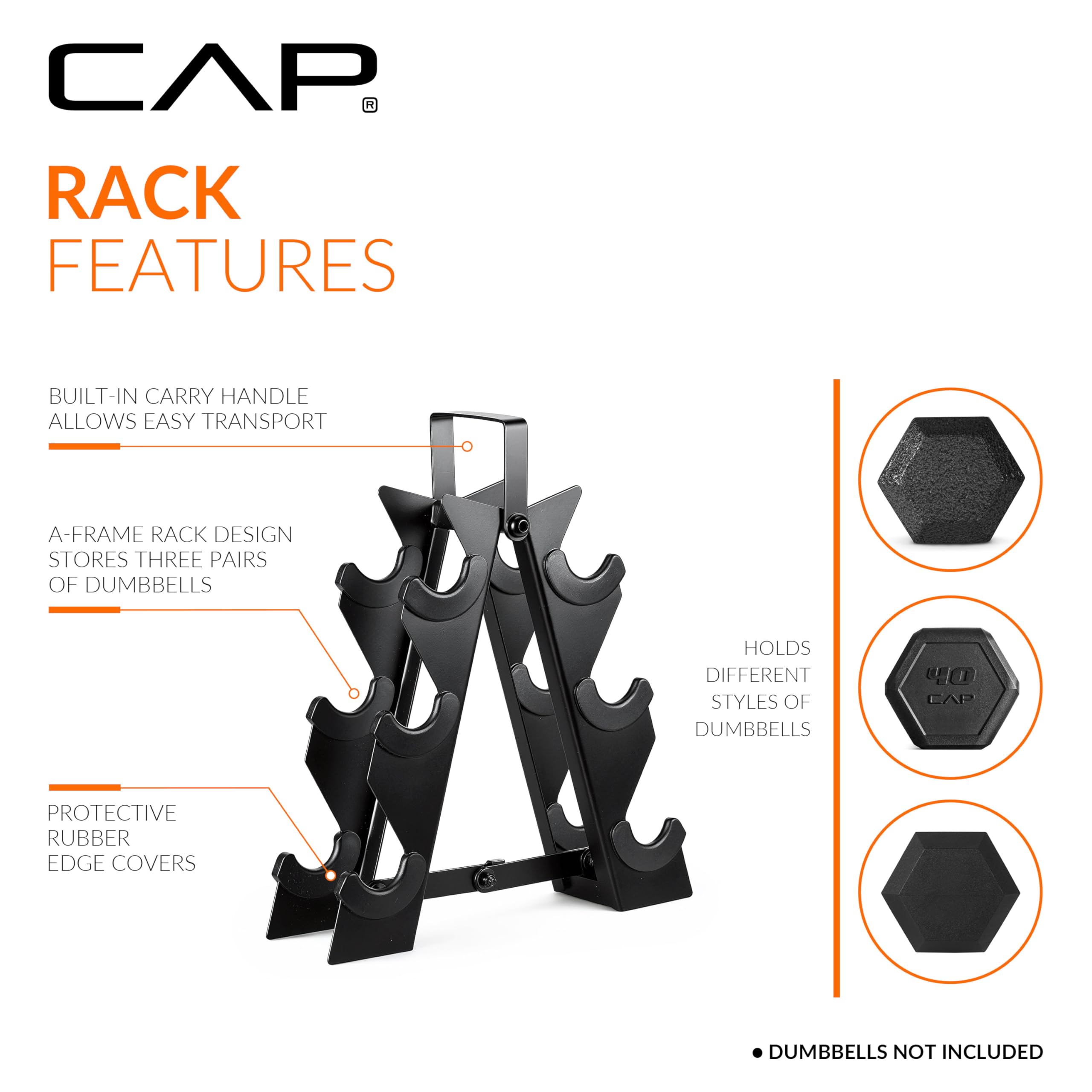 Neoprene Dumbbell Weights Pairs & Sets | Black