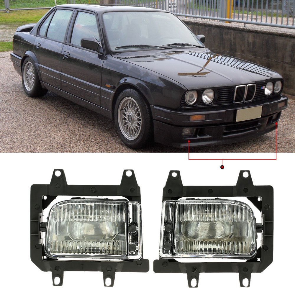 Antibrouillards E30 avec plastique transparent haute clarté ajustement parfait - 3