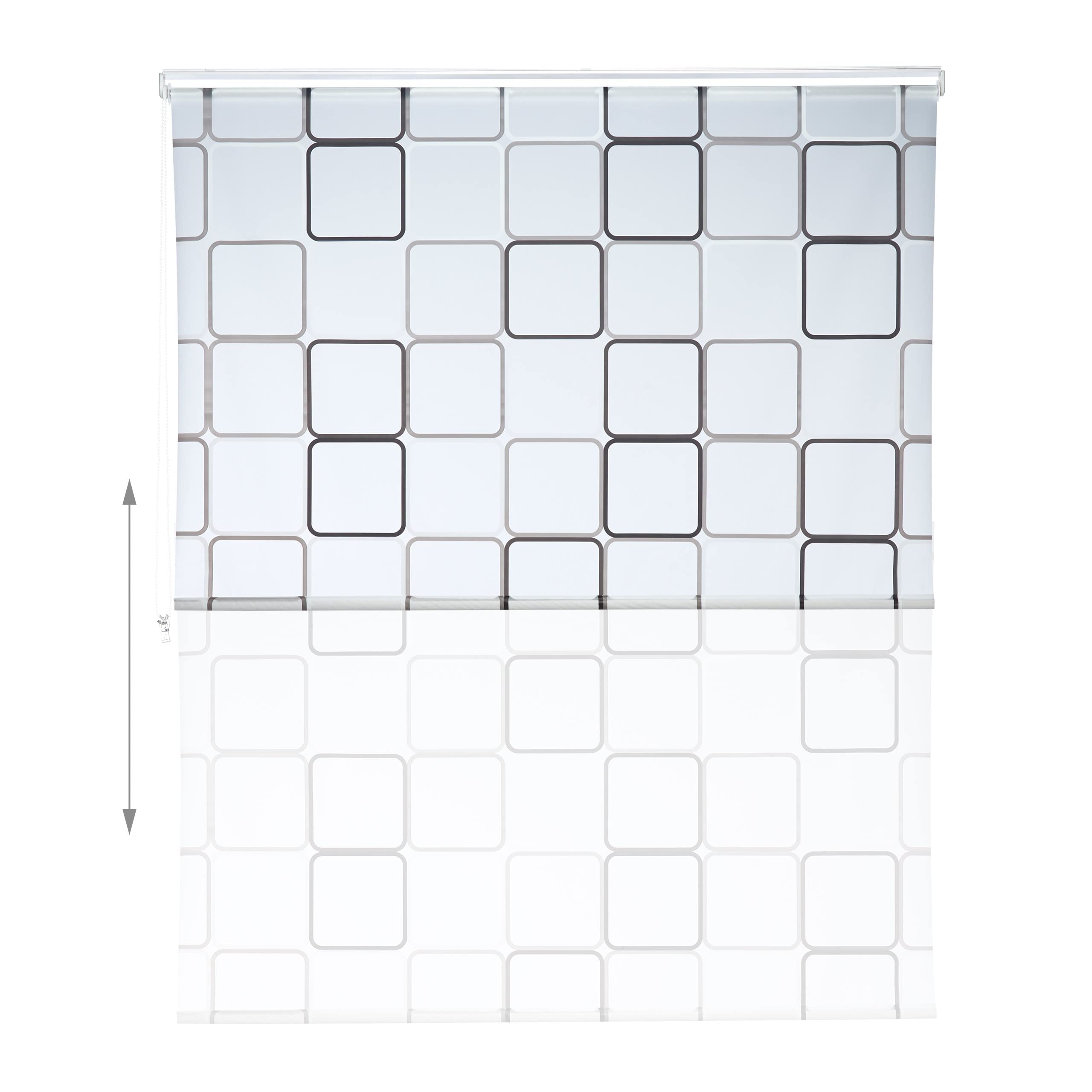 Relaxdays 10026666_1049 Carré, 160x240 cm, Rideau de douche, baignoire bain store, fixation plafond, semi-transparent, PVC, plastique, aluminium, 240 x 160 x 5 cm
