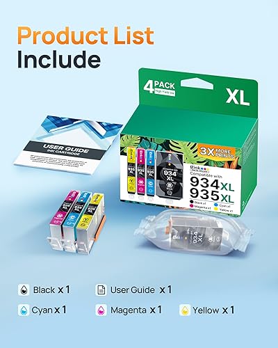 Miniatura 6 de E-Z Ink Compatible Ink Cartridge Replacement for HP 934 and 935 Ink Cartridges Combo Pack 934XL 935XL 934 XL 935 XL to Use with Officejet Pro 6200