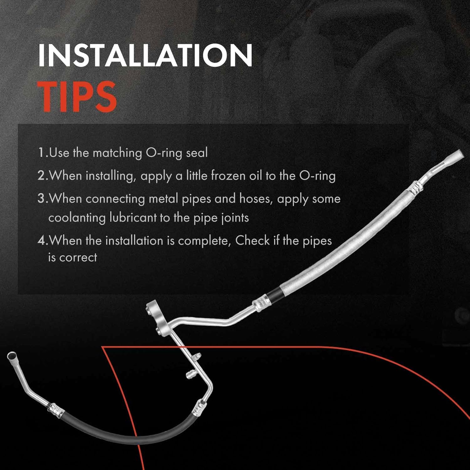 A-Premium A/C Suction and Discharge Line Hose Assembly Compatible with Dodge Ram 2500 1994-1997, Ram 3500 1995-1997, L6 5.9L DIESEL OHV