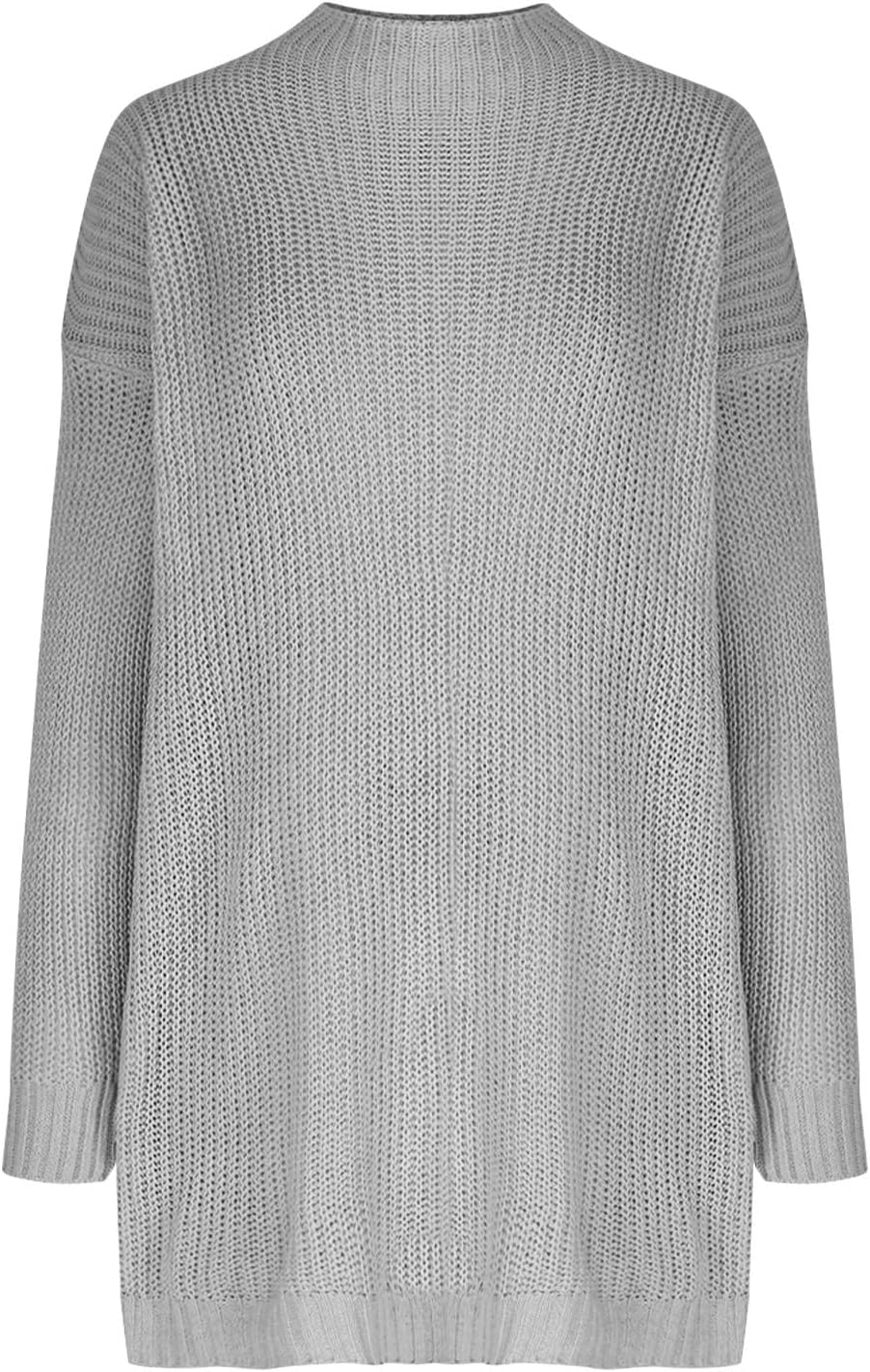 Women Casual Knit Dress,Long Sleeve Mock Neck Loose Fit Dresses