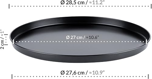 Grizzly Pizza Backset, 5 pièces, avec support fixe et 4x plaques à pizza rondes 28 cm, support à pizza pour four cuire 4 pizzas en même temps - 7