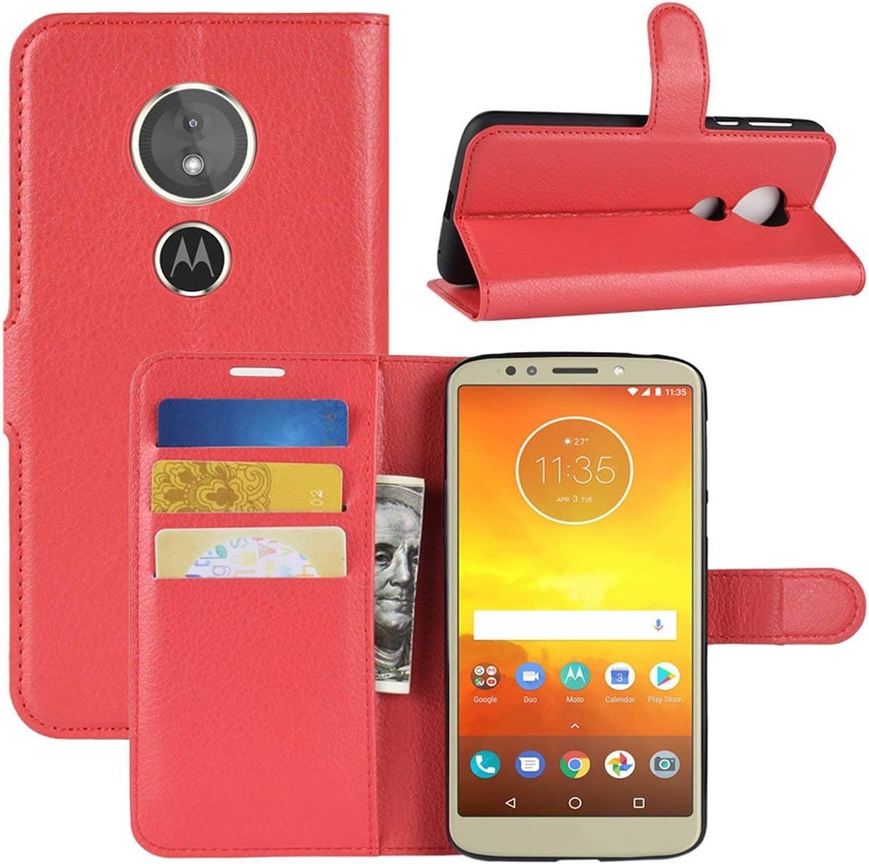 Capa Carteira Moto G6 Play XT1922 (Vermelho) | Amazon.com.br