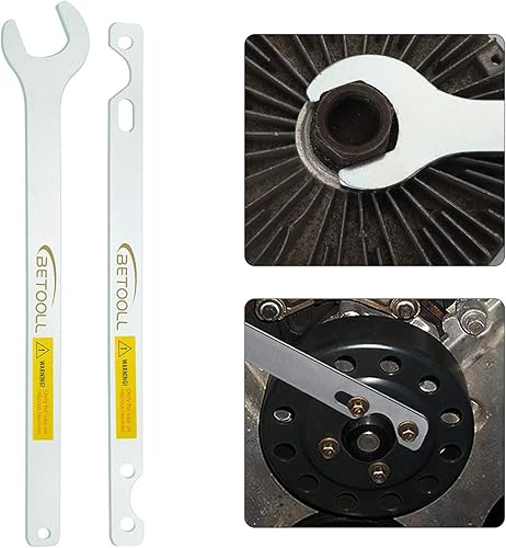 Miniatura 5 de BETOOLL Llave de tuerca de embrague de ventilador de 1.260 in, kit de herramientas de extracción de bomba de agua, compatible con BMW E34 E39 E36
