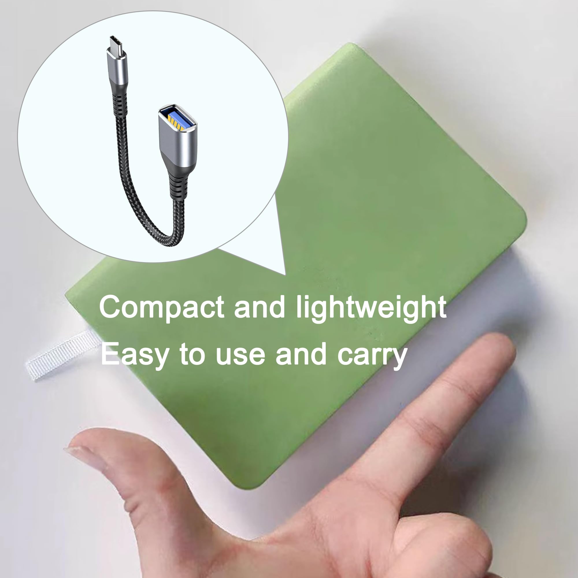 USB C To USB Extension Cable - Type C Male To USB A 3.0 Female Adapter For Fast Charging & Data Sync