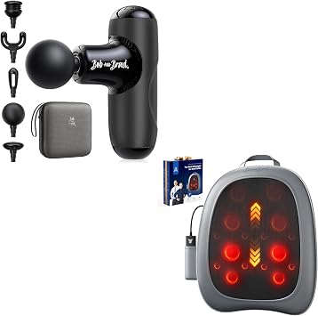 BOB AND BRAD Q2 Mini Massage Gun and EZback Pro Back Massager Massager with Heat
