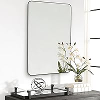 Vista 20 de CULER Espejo de pared de baño, espejo rectangular de vidrio templado moderno de 20 x 30 pulgadas para dormitorio, sala de estar, entrada