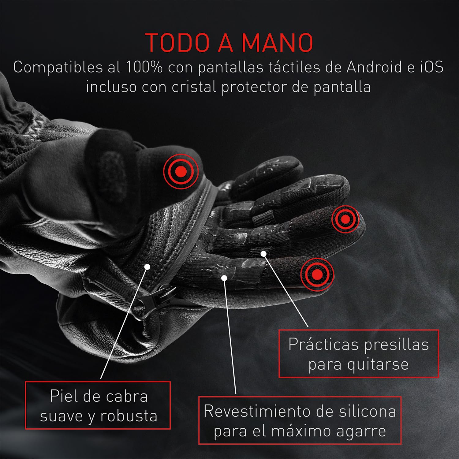 THE HEAT COMPANY - Heat 3 Smart Pro Guantes y Manoplas en uno - maneje y manténgase Caliente - No. 1 Guantes de Foto, al Aire Libre, esquí - Unisex