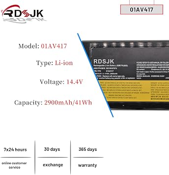 01AV418 SB10K97575 83 82 Laptop Battery for Lenovo ThinkPad E570 E570C E575 Series 01AV414 01AV415 01AV416 01AV417 SB10K97571 SB10K97572 SB10K97573 SB10K97574 4X50M33574 4X50M33573 14.6V 41Wh