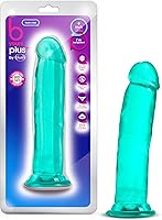 Vista 7 de Blush B Yours Plus Thrill N' Drill - Consolador realista de 9 pulgadas, hecho a mano, suave, transparente, morado, compatible con arnés de ventosa