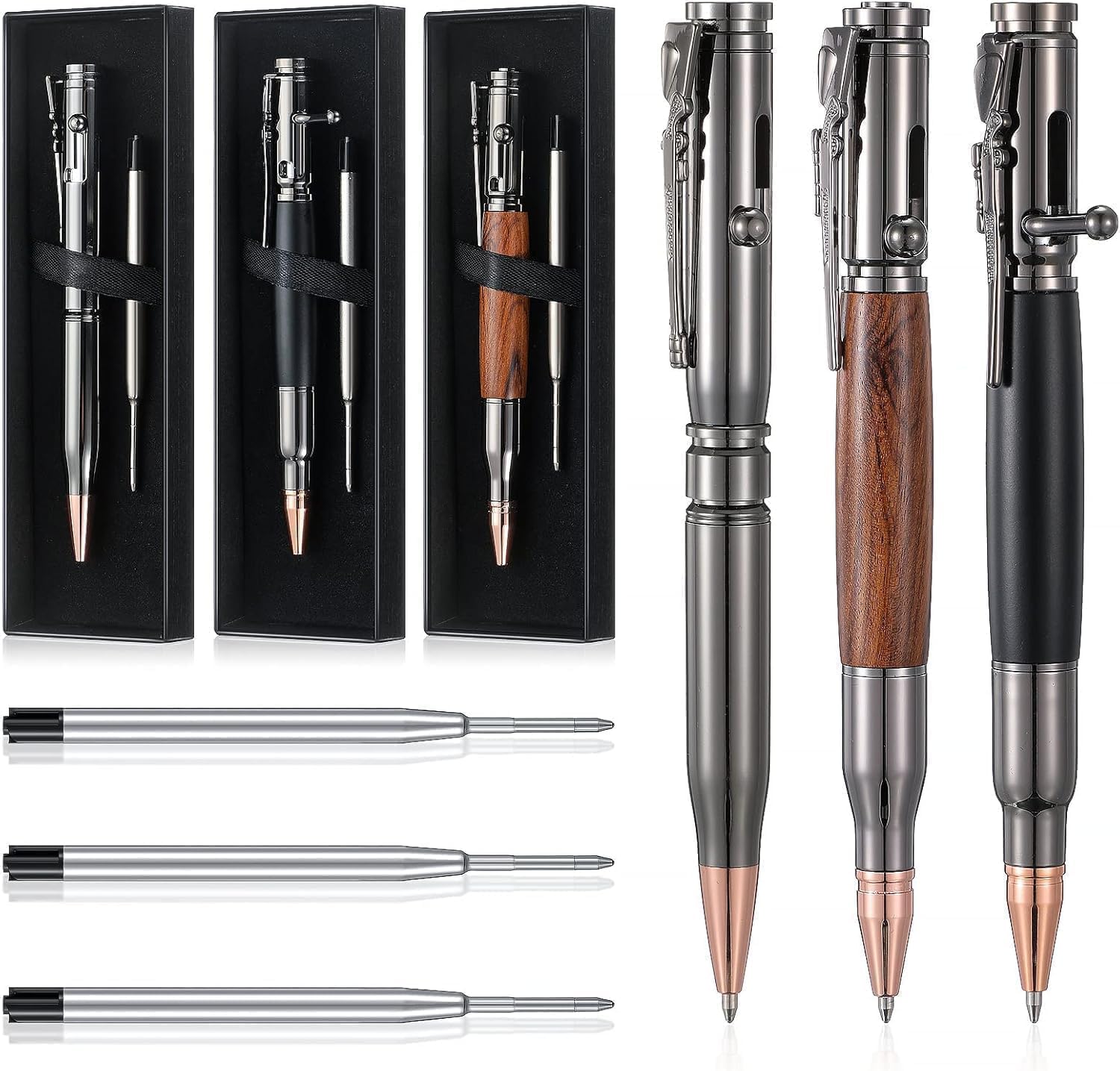 NIYANETAIL Bolt Action Pen with Wooden Finish - Image 1