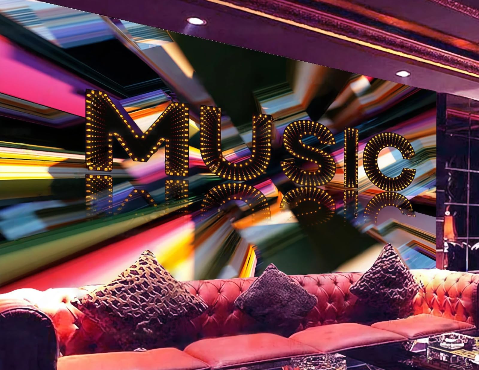 Rskjdghshd 3D Wallpaper Modern Art Fantasy Space Trendy Music Theme Bar Ktv Western Restaurant Background Wall Mural Afternoon Tea Coffee Shop Wallpaper,,250X175cm