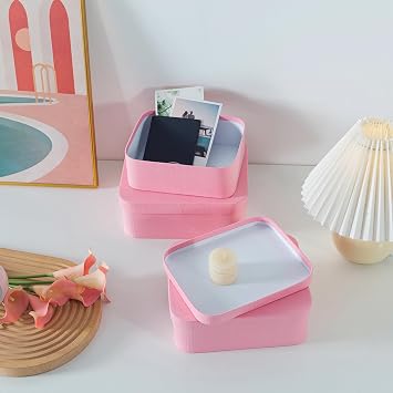 Soul & Lane - Pink Decorative Gift Storage Boxes with Lids, Set of 3
