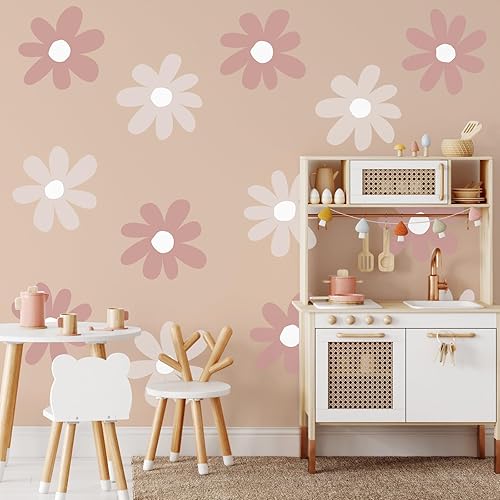Miniatura 3 de 12 hojas de calcomanías de pared de margaritas grandes, calcomanías de pared de margaritas para pared, despegar y pegar para guardería, dormitorio,