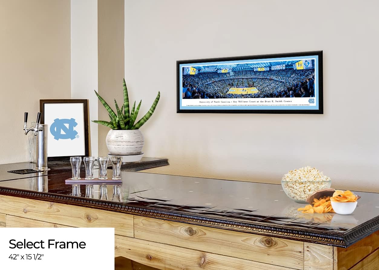 North Carolina Tar Heels Basketball - Single Mat, Framed Print by Blakeway Panoramas