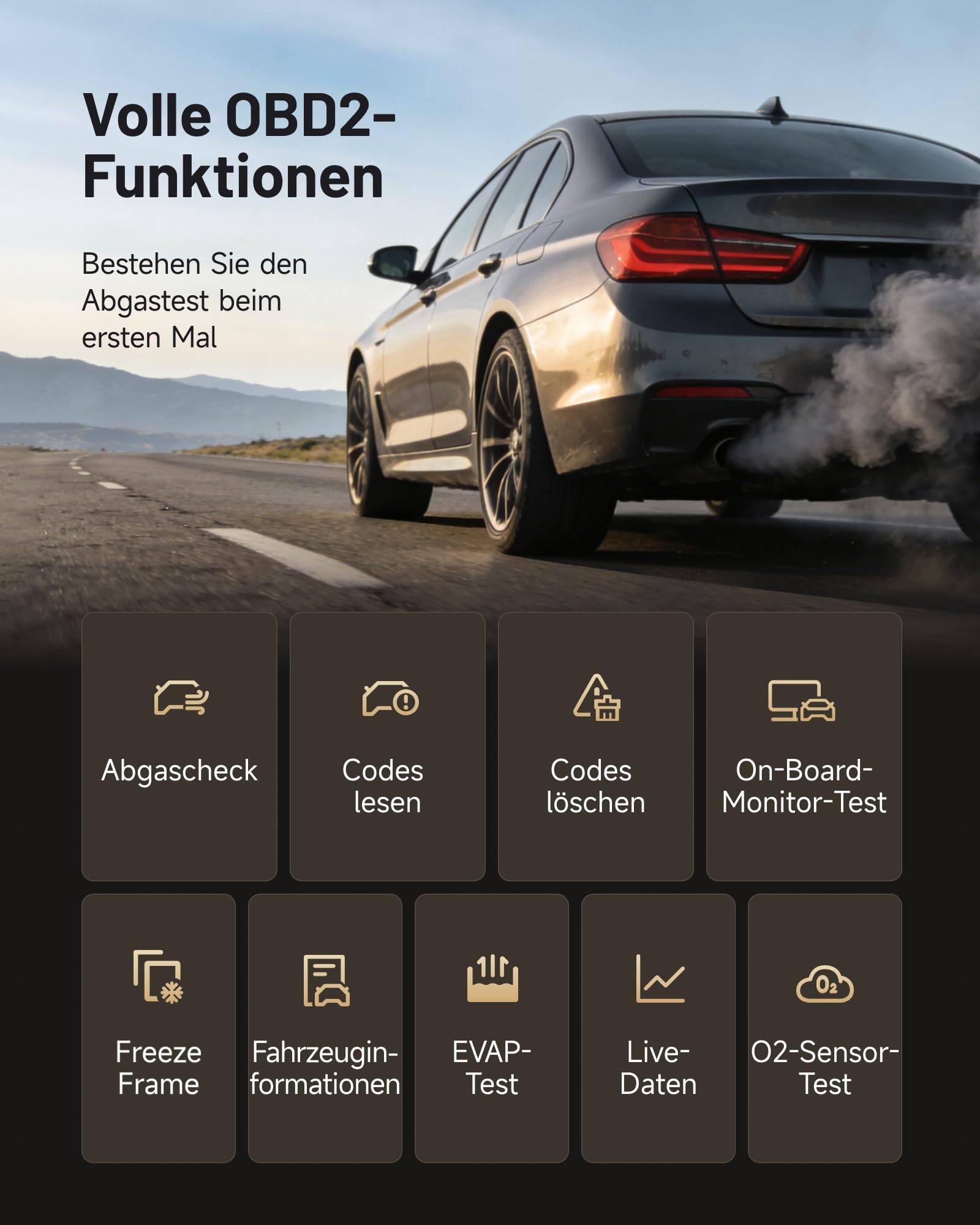 TOPDON AD600S OBD2 Diagnosegerät, Auslesegerät Auto alle Autos für 4 System Diagnose, 9 Servicefunktionen für Öl/DPF/ABS/BMS/SAS, Volle OBDII Funktionen, KOSTENLOSE LEBENSLANGE Updates