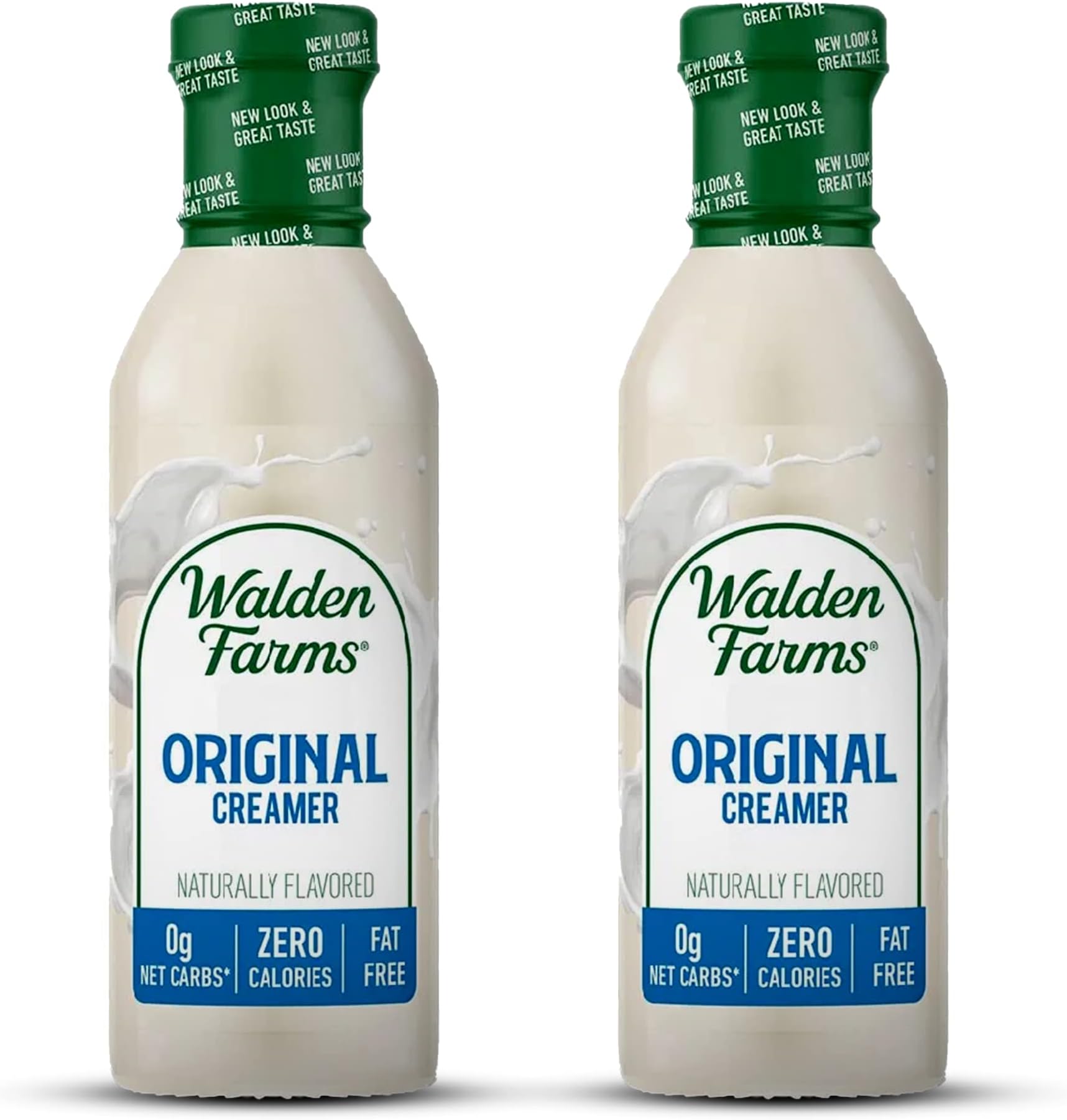 Walden Farms Original Coffee Creamer – Zero Calorie, Fat-Free, Sugar-Free, Low Carb, Keto-Friendly, Dairy-Free, Vegan – 2-Pack, 12 oz Bottles