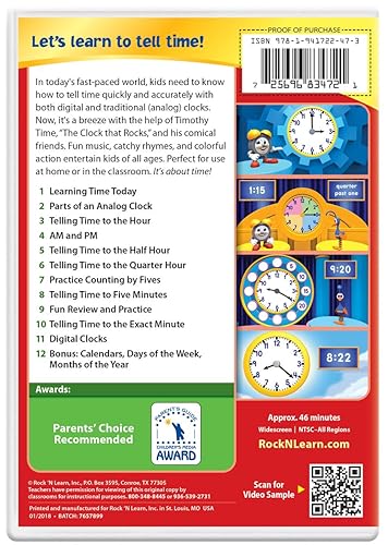 Miniatura 2 de 2nd Grade DVD Collection by Rock N Learn - Reading Comprehension Telling Time Money Making Change and Earth Science