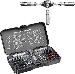 40 in 1 Ratchet Screwdriver Set, Magnetic Ratchet Screwdriver, S2 Steel Bit