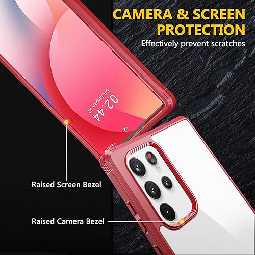 Miniatura 4 de Funda para Samsung Galaxy S22 Ultra, con protector de pantalla integrado, antihuellas, antideslizante, resistente a los arañazos, funda para Samsung