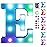 Foaky Colorful LED Letter Lights with Remote,Marquee Light Up Letters Sign for Night Light Wedding/Birthday Party Battery Powered Christmas Lamp Home Bar Decoration(E)