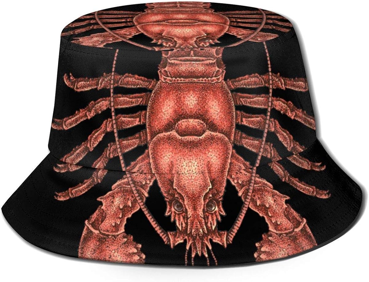 AMSLBJCY anadian Lobster Buket Hat for Men Women Kids Summer ap Fishing