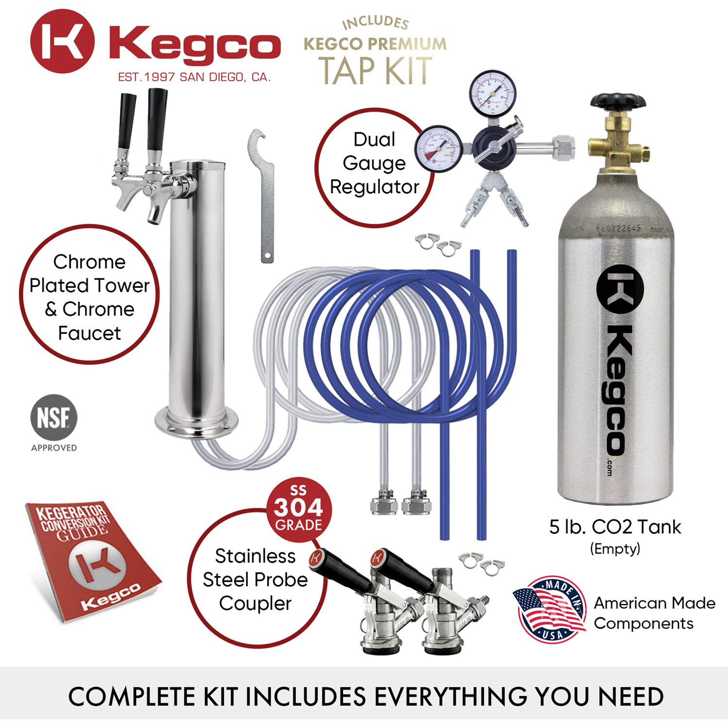 Kegco 3pk209ss-2 Keg Dispenser, 2 Tap, Stainless Steel on Fridge.com - View 4