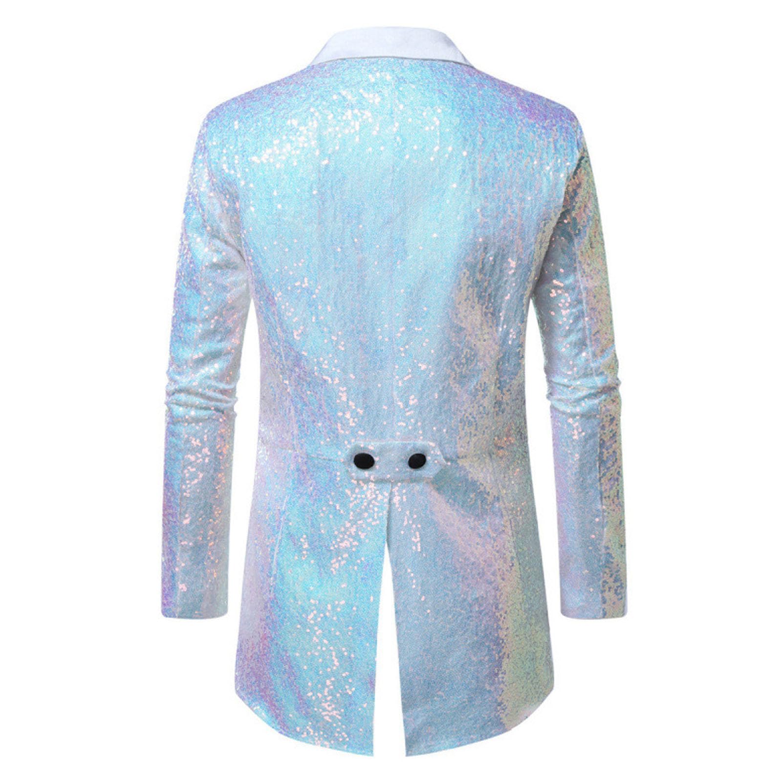 Smoking Homme Coupe Slim, Queue-de-Pie, Veste de Costume, Blazer de soirée, Mariage ou Spectacle.